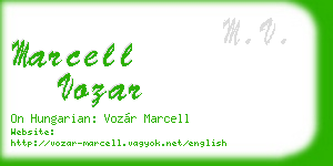 marcell vozar business card