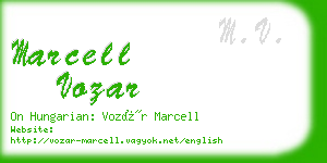 marcell vozar business card